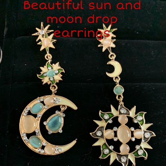 Sun and moon earrings - Picture 1 of 1